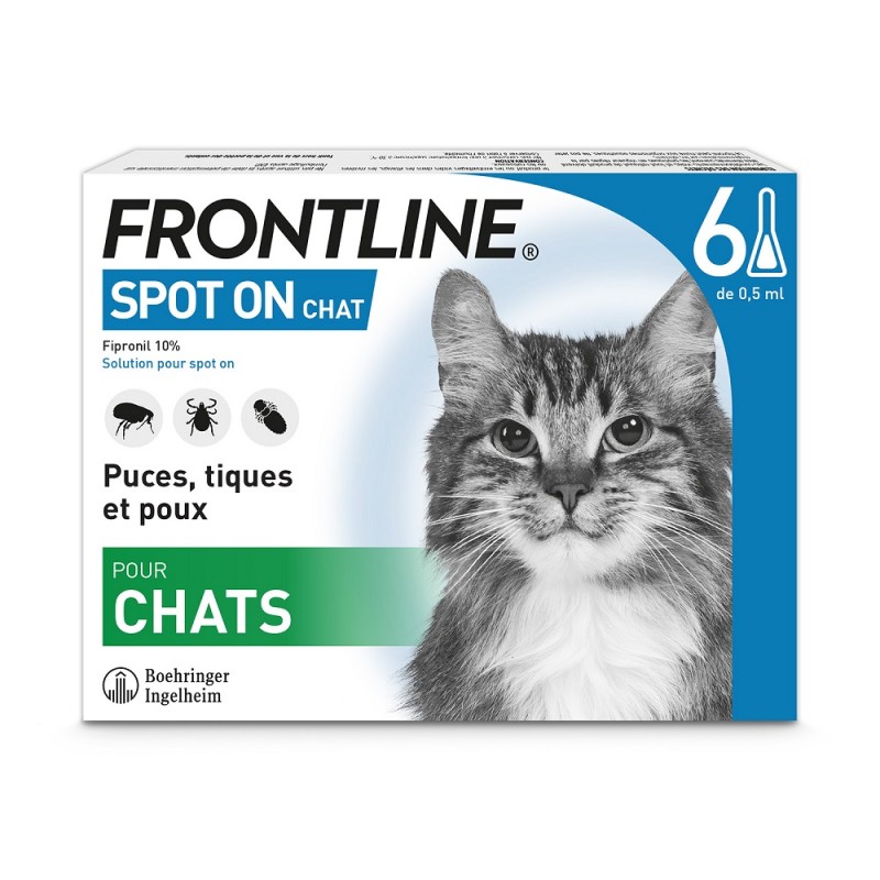 Boite d'antiparasitaire Frontline combo pipettes pour chat