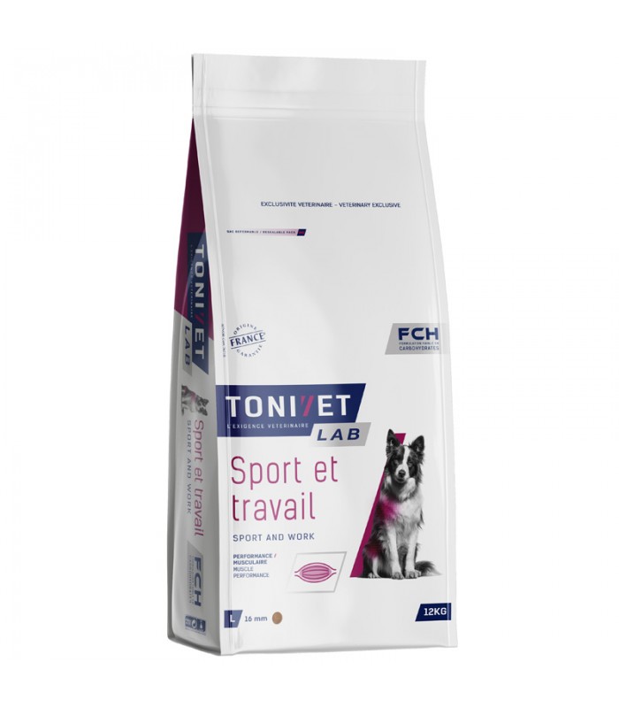 Croquettes SPORT ET TRAVAIL Chien Sac 12 kg Tonivet Tonivet Vétorino