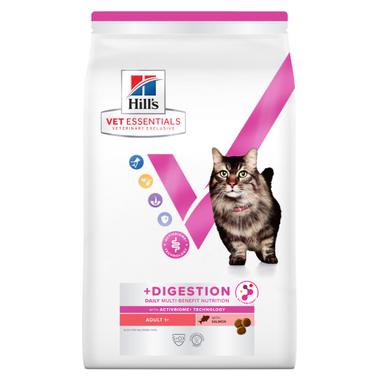 Vetessentials (Hill's) Chat Multi-Benefit + Digestion Adult Saumon