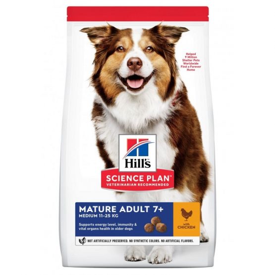 hill's canine mature medium poulet