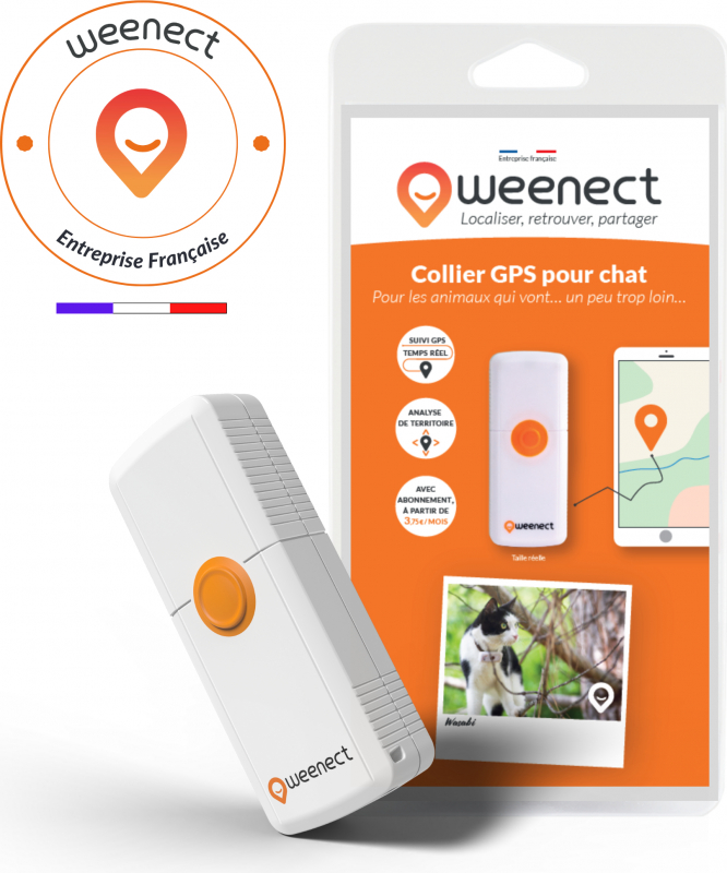 Collier GPS chat Weenect XS - Kokoonshop Brignoles