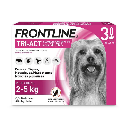 Frontline Tri-Act XS Chien 2 à 5 kg